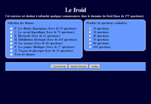 Question frigoriste