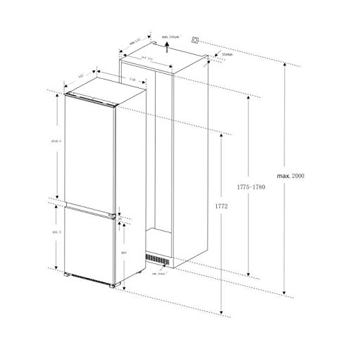 Frigo encastrable oceanic