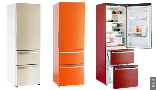 Frigo congelateur orange