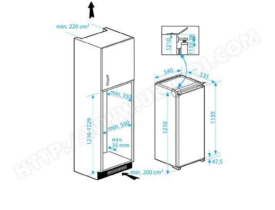 Frigo beko encastrable