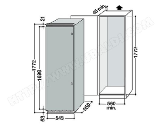 Frigo encastrable scholtes