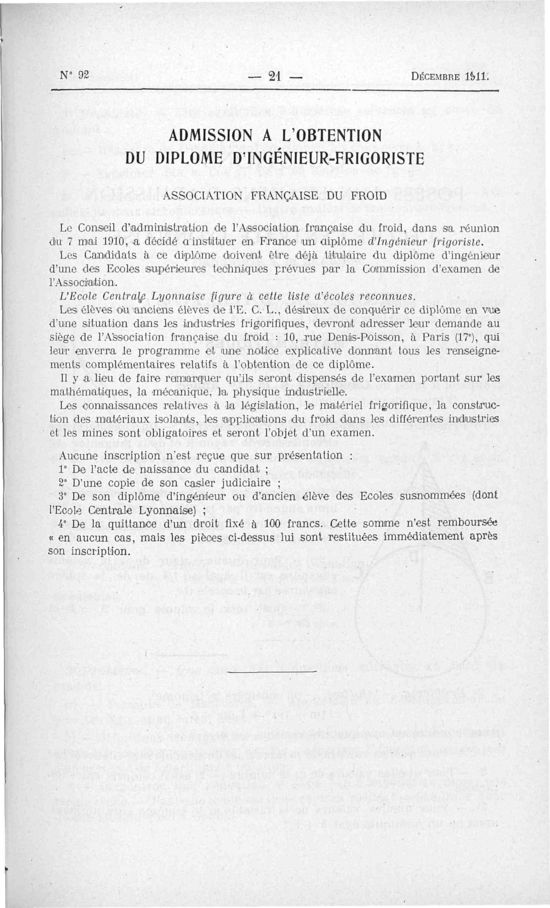 Frigoriste diplome