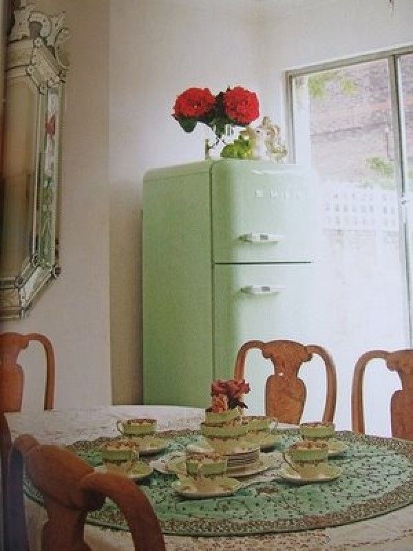 Smeg frigo watergroen