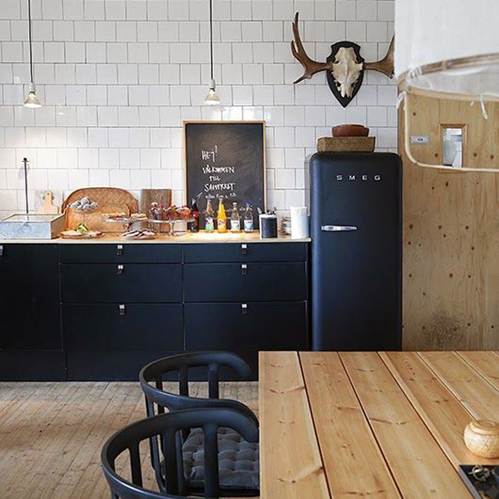 Frigo smeg noir pas cher