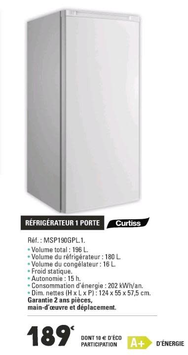 Frigo congelateur chez leclerc