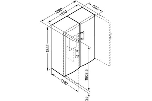 Dimension frigo americain encastrable