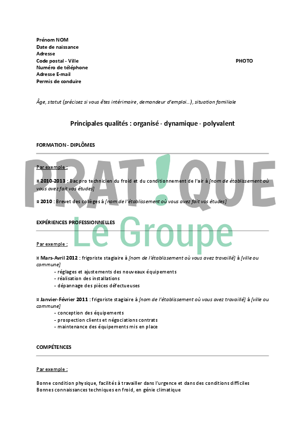 Frigoriste urgence