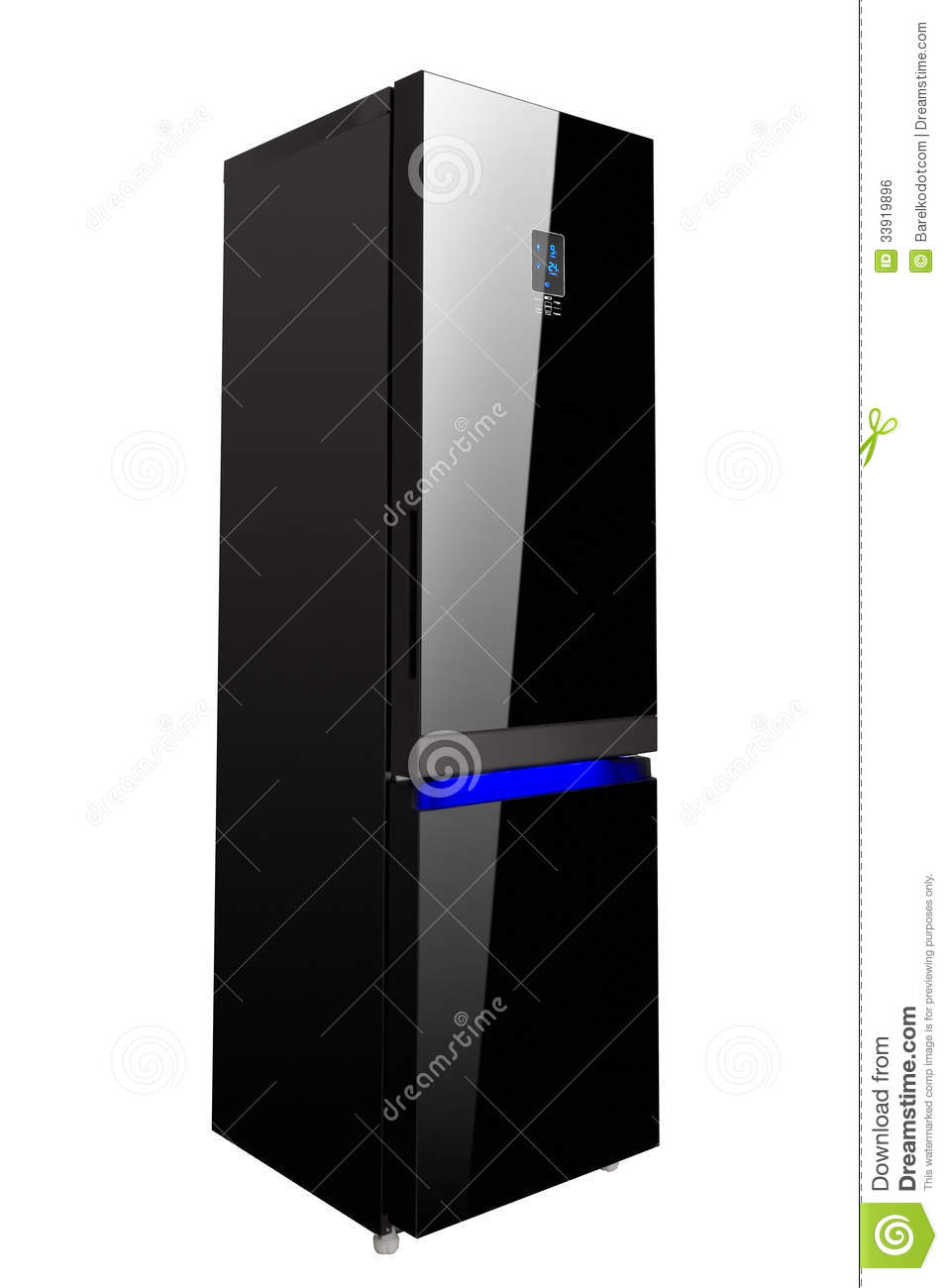 Frigo noir brillant