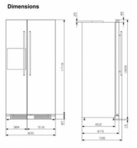 Frigo americain profondeur