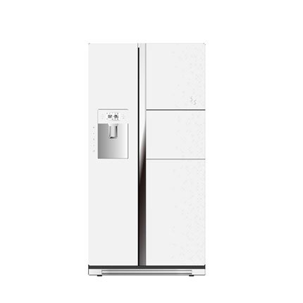 Frigo americain blanc brillant