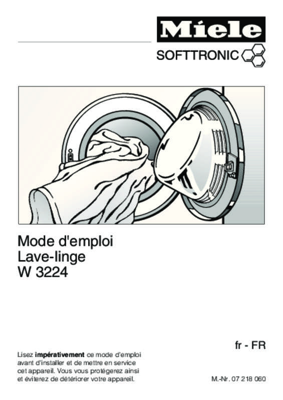 Lave linge miele softtronic w 3224