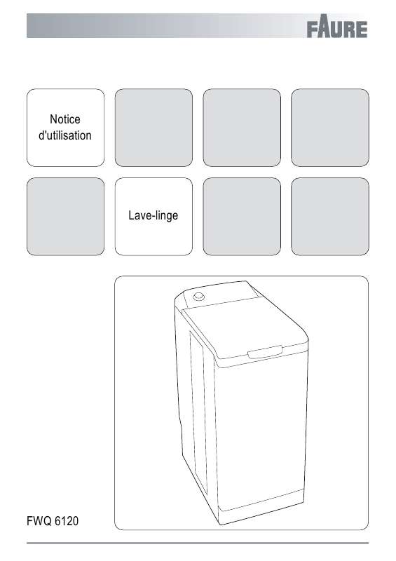 Notice lave linge faure fwh6120p