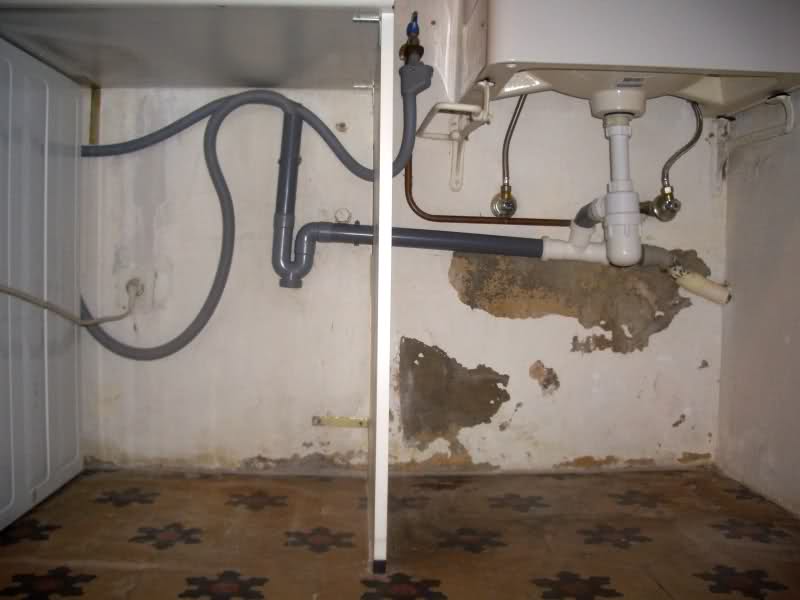 évacuation eau lave linge