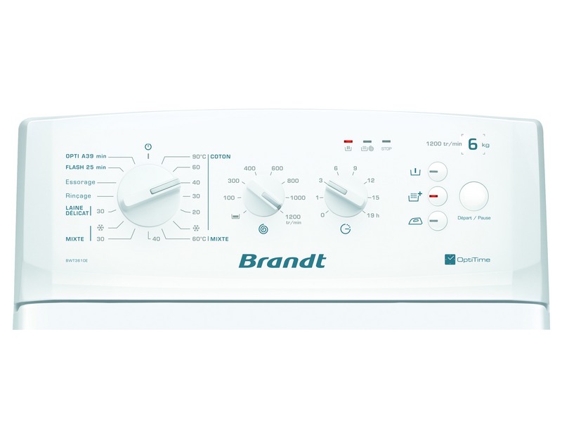 Lave linge top brandt bwt3610e