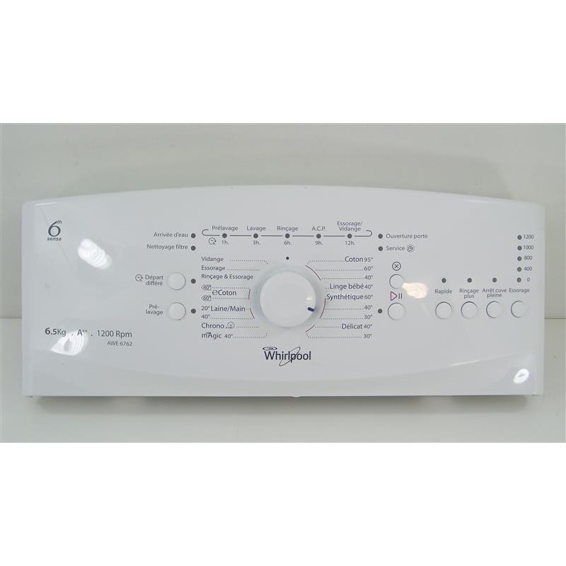 Lave linge top whirlpool awe 6762