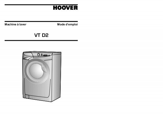 Hoover vt1014d2 lave linge