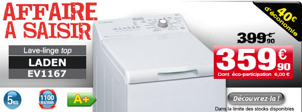 Lave linge anti balourd
