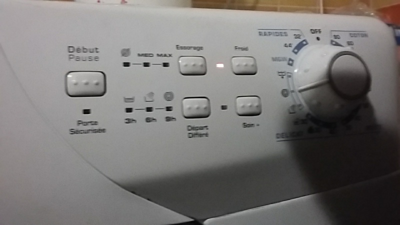 Lave linge candy erreur e02