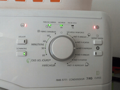 Lave linge laden en panne