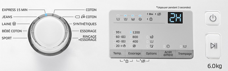Erreur de lave linge samsung