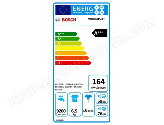 Lave-linge top bosch wor24156ff 6.5kg