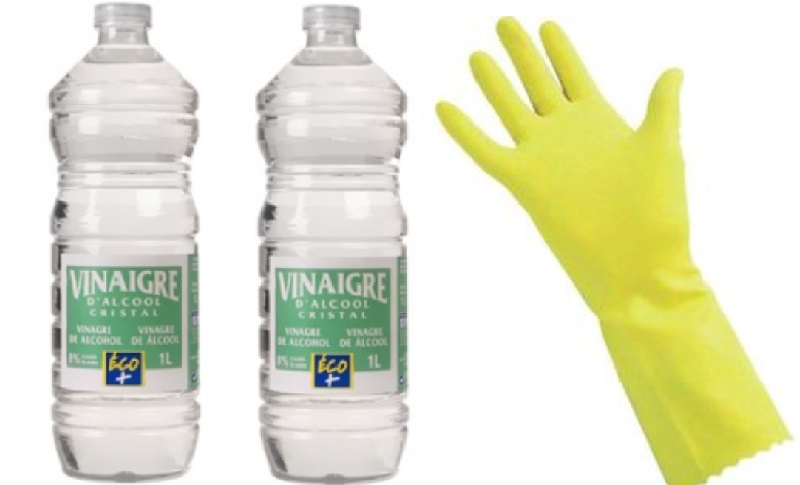 Lave linge et vinaigre d'alcool