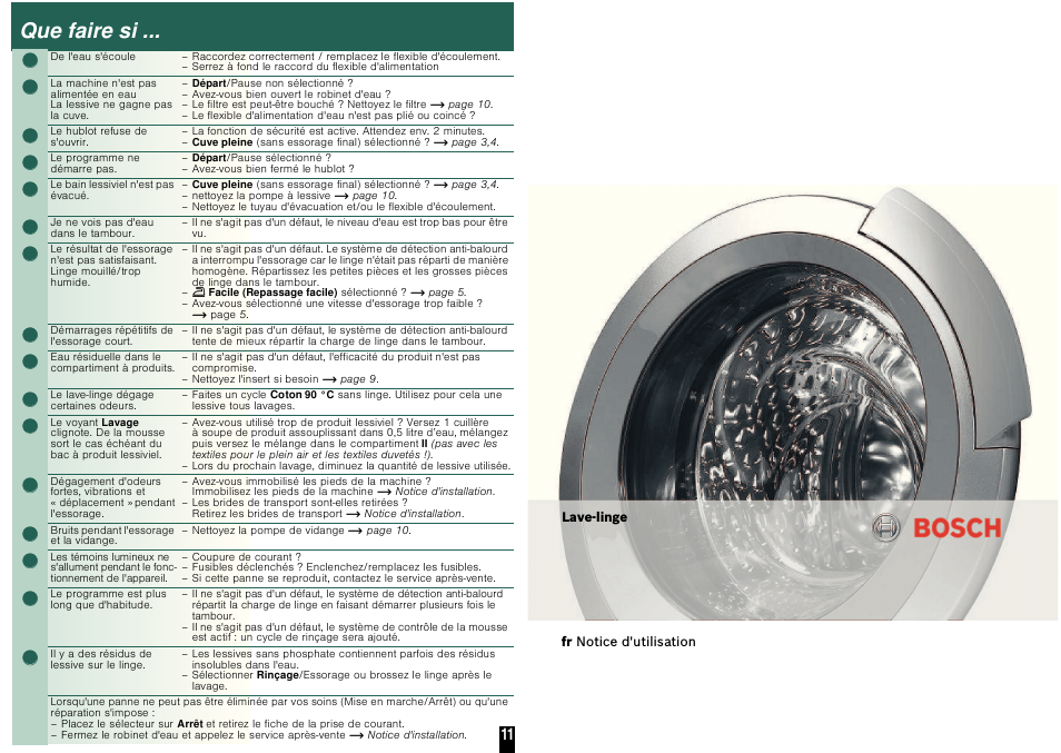 Manuel lave linge bosch maxx 7