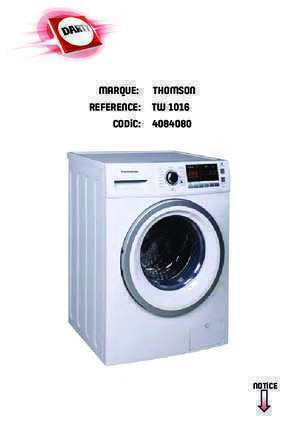 Lave linge thomson advance 6 mode d'emploi