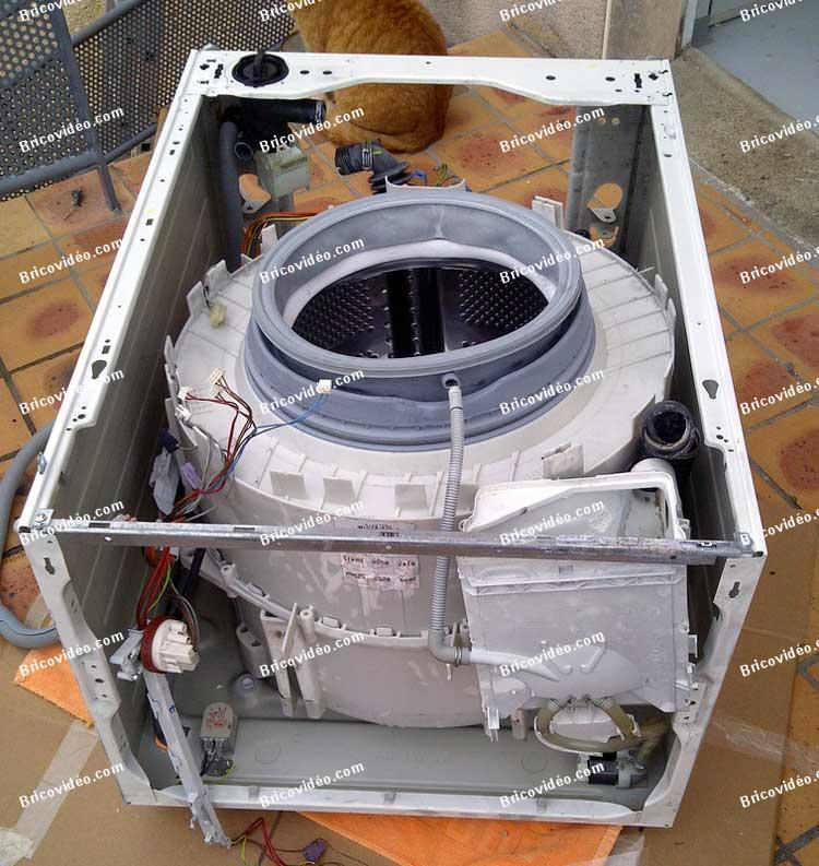 Exterieur tambour lave linge sale