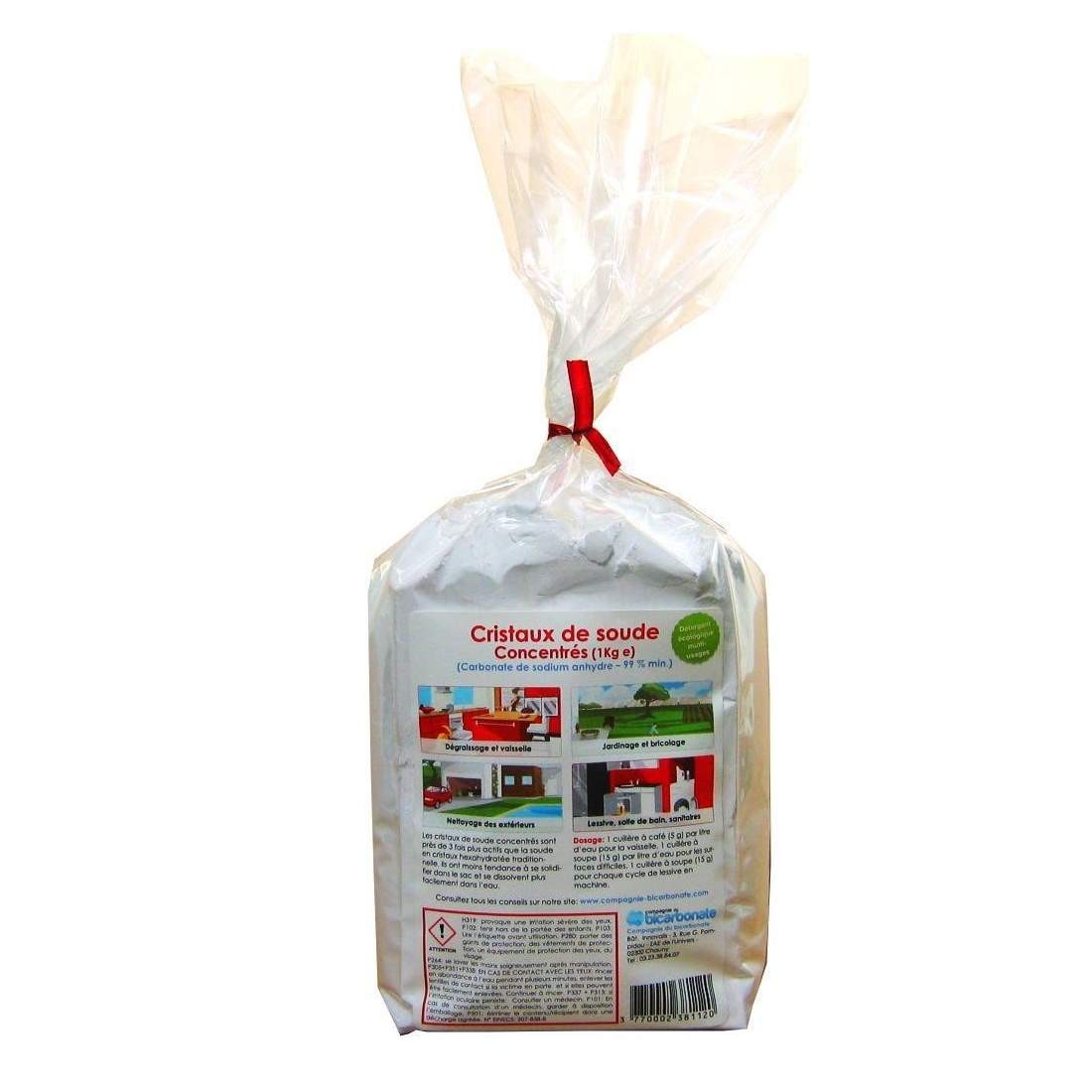 Cristaux de soude et lave linge