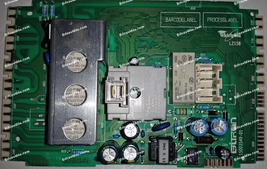 Lave linge whirlpool 6ème sens ne s'allume plus