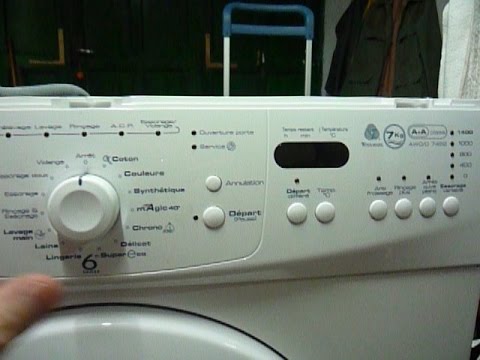 Panne lave linge whirlpool awe 6610
