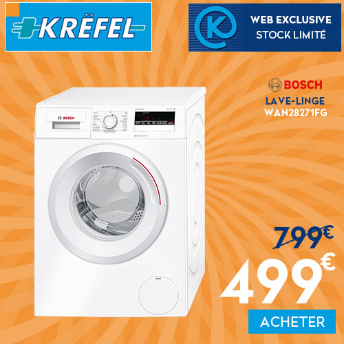 Promotion sur lave linge