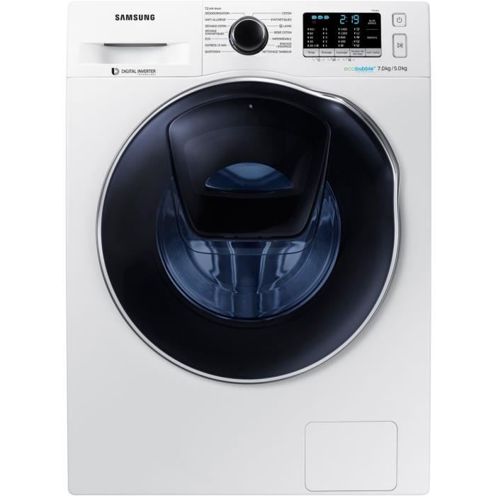 Lave linge séchant hublot samsung wd80j6a10aw