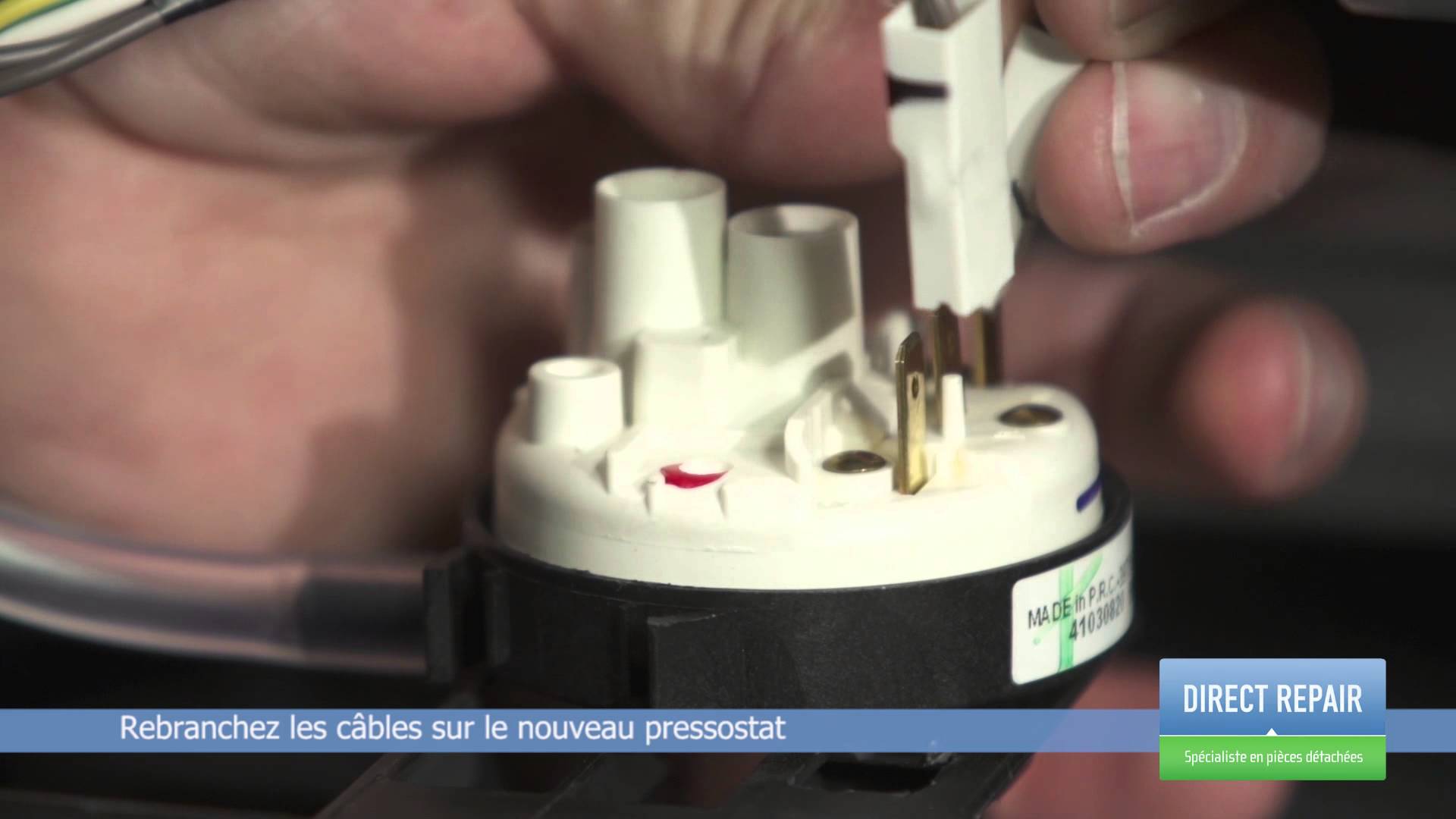 Test pressostat lave linge