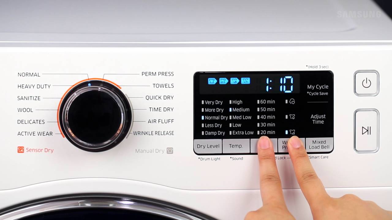 Code panne lave linge samsung le1
