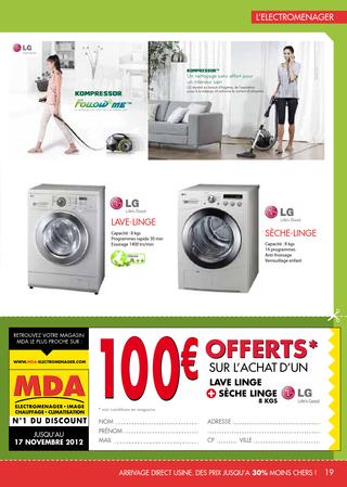 Lave linge lg mda