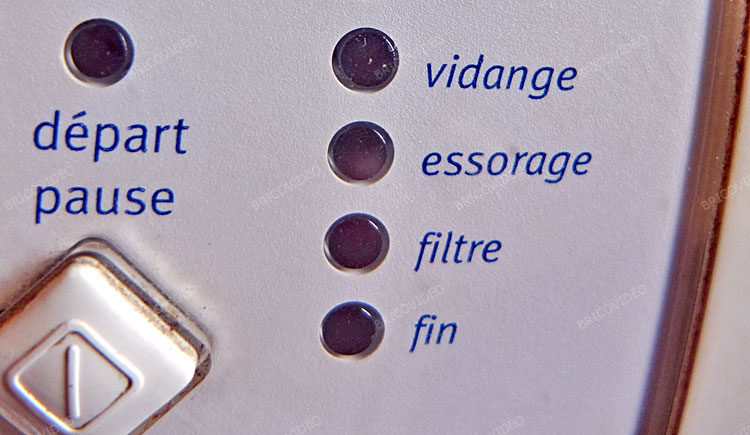Defaut efo lave linge electrolux