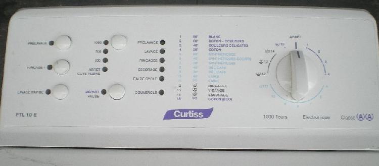 Lave linge curtiss ptl 1000 e