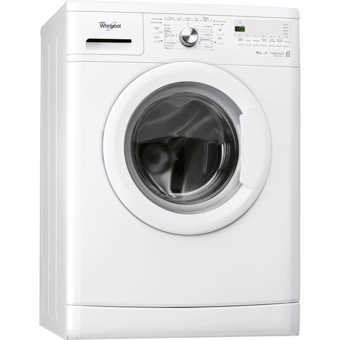 Whirlpool wwde8612 - lave linge séchant - lav. 8kg / sèch 6 kg - 1200 tours - classe a - blanc