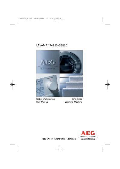 Lave linge aeg erreur e20